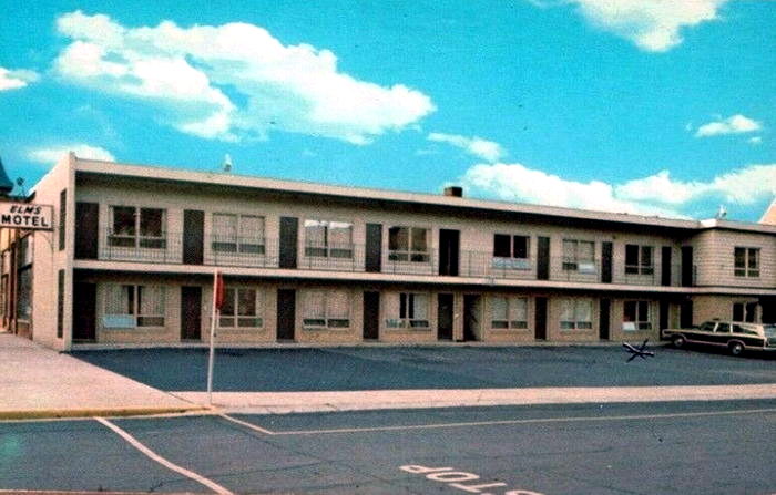 Elms Motel - Old Postcard